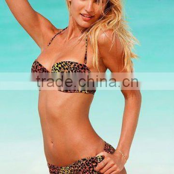 Leopard Ribbon scrunch bikini