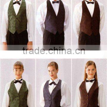 Hot selled wool-like fabric restaurant waiter uniform