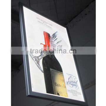 double sided aluminum snap frame slim advertising led hang lightbox