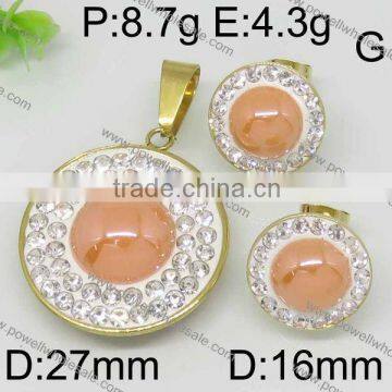 Fashion Hot Wholesale Gold Plated Jewelry Sets Round Style
