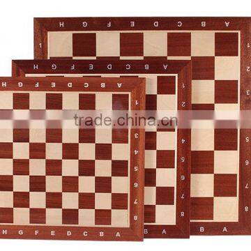 CHW32 Flat (Mahogany & Sycamore) Wooden Chess Board: Size # 5