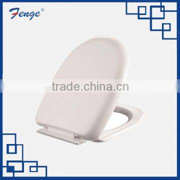 Elongated PP toilet seat cover, toilet lid with plastic hinges WC lid