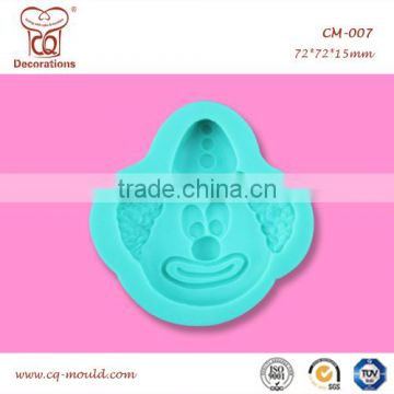 Clown Shape Silicone Fondant Mould, Silicone Sugarcraft Mould for Cake Decoration