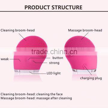 Handheld Girl Use Facial Cleansing Brush Blackhead Extractor Exfoliating Scrub