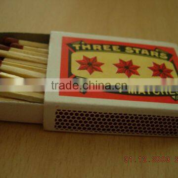 Colored Head Cardboard Safety Match Box for household