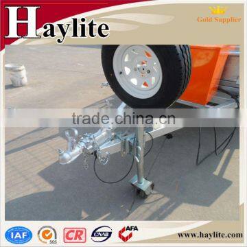 Hot Dipped Galvanized Single Axle Hydraulic Farm Box Tipping Trailer photo-3