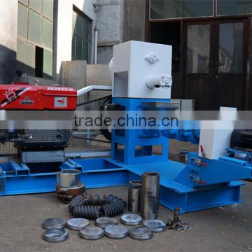 Hot selling single screw floating fish feed pellet extruder with diesel engine for farm use