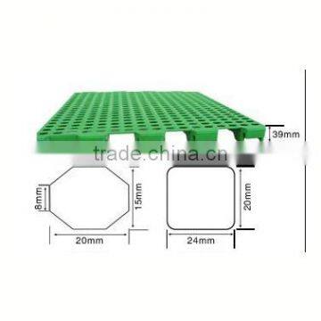 High density plastic flooring for poultry house