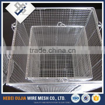 power coated stainless steel foldable small wire mesh basket for sale china