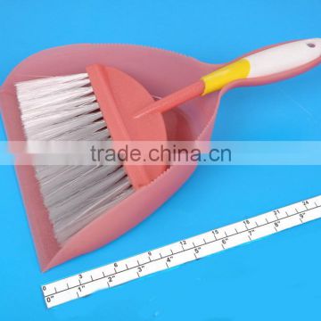 Plastic dustpan with brush set