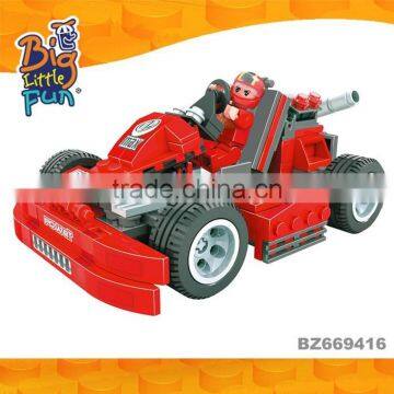 Mini funny bricks plastic cheap building blocks mini car racing track toys for kids