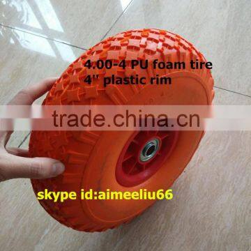 For tool cart and wheelbarrow's 4.00-4 PU tire factory