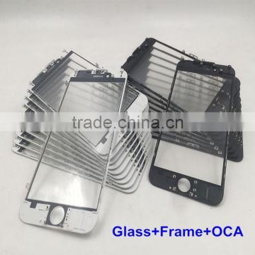 3 in 1 Front Glass Lens +Frame Bezel +oca Film for iphone 7g 7p 6sp 6p 6g 6s Glass with frame with oca film Cold Glue