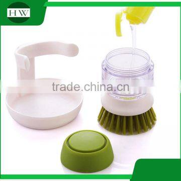 Mini Plastic Hand Bathroom Bowl Pot Dish Clean Cleaning Brush With Cleaner photo-3