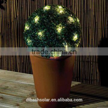 Outdoor Wireless Solar LED Artificial Flower Outdoor Lights Artificial Topiary Ball Tree photo-2