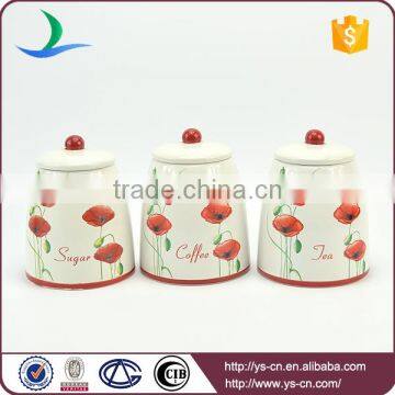 Wholesale Ceramic Tea Sugar And Coffee Canister food jar