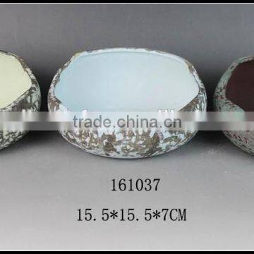 Green Glazed Stoneware Flower Pot photo-4