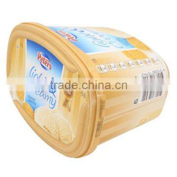 1.8L IML Plastic Ice Cream Cup Labels Have Lid and Tamper Proof photo-2