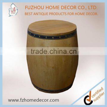 2017 Latest Antique Decorative Wooden Storage Organizer Cask With Barrel Shape photo-3