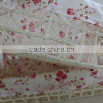 Wooden Home Furniture / Wood Storage Cabinets With Woven Baskets photo-5