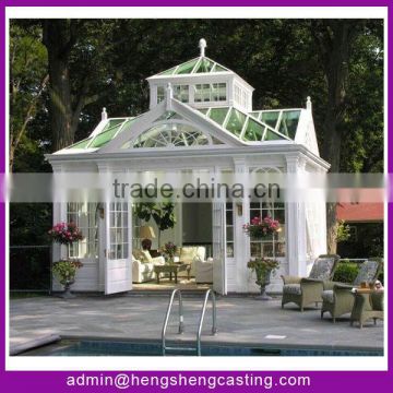 Aluminum or Steel metal type used garden greenhouse with powder coated frame