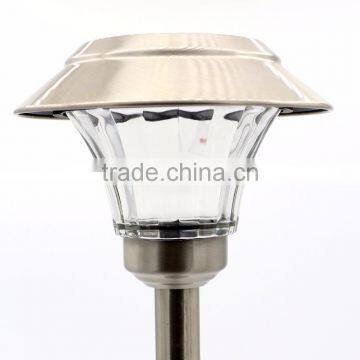 2pk Stainless Steel Solar Garden Lawn LED Path Light photo-2
