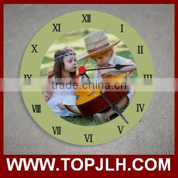 Heat transfer printed 30 cm glass wall clocks