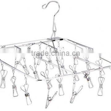 201 Stainless Steel Cloth Hanger/ Laundry Rack/folding Clothes Drying Rack-24 Hangers photo-2