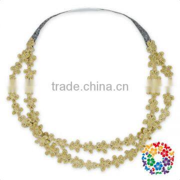 Vintage Flower Leaf Elastic Headband Head Wreath For Wedding Girls Flower Wreaths For Head photo-3