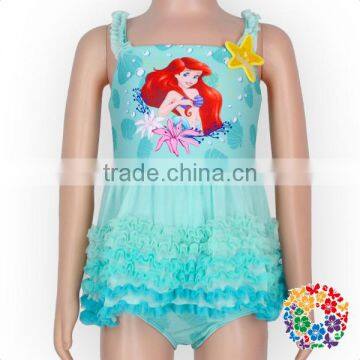 Fairy Baby Girls Summer Beach Playsuit Adorable Aqua Dress Swimsuit