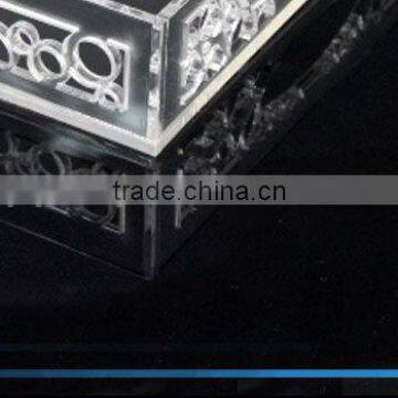 Non-slip Plexiglass Plastic Acrylic Serving Tray photo-3