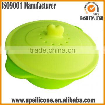 2015 new heat resistant silicone baby feeding bowl for training