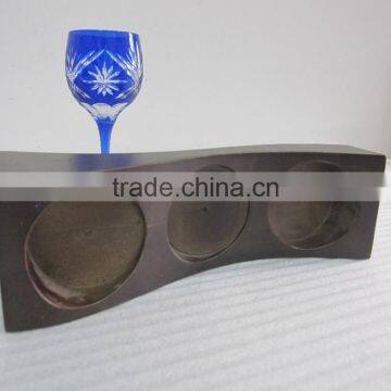 Custom Wooden Bottle Display Base, China Made Wood Wine Bottle Display Stands photo-2