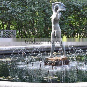 Art Supplies Garden Decoration Metal Craft Life Size Nude Woman Sculpture Fountain photo-3