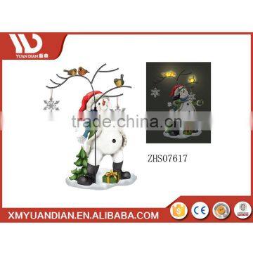 Wholesale Craft Supplies String Led Resin Christmas Ornaments Wholesale String Light With Snowflake Pole photo-3