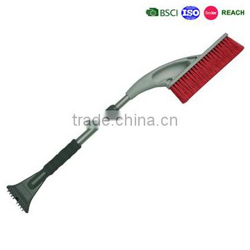 telescopic handle snow sweeping brush with ice scraper