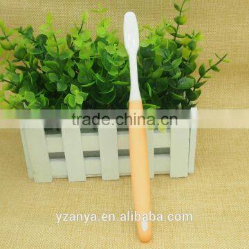 Dupont Nylon Rounded Bristle Long Rubber Handle Adult Toothbrush photo-4