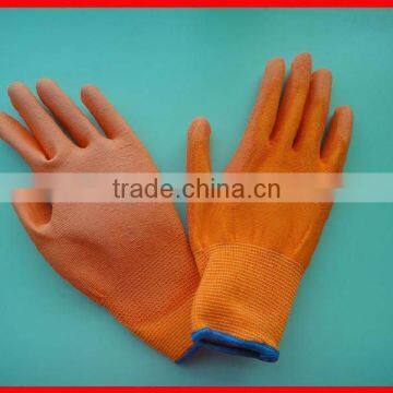 Colorful polyester pu glove