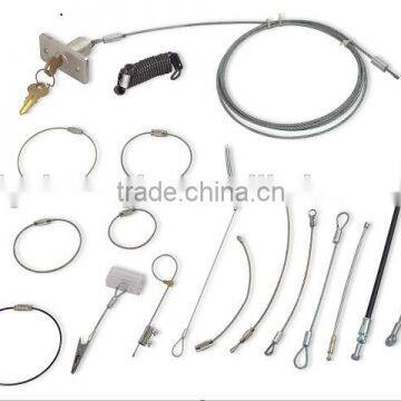 Safety Cable With Two Hooks/Safety Lock Cable in OEM/Custom Steel Wire Cable photo-3