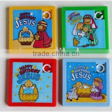 Plastic Sliding Puzzle,plastic Promotional Game Puzzle