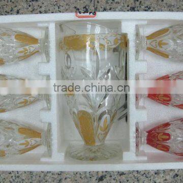 JK033 7pcs Glass Drinking Set With Deco photo-5