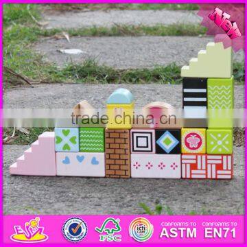 2017 New Design 20 Pieces Preschool Blocks Toys Wooden Building Toys for Toddlers W13A125 photo-4