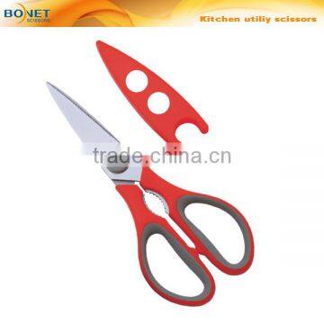 S52002 LFGB Certificated 8-1/4" Yangjiang Superb Quality Powerful Kitchen Scissors With Magnetic Sheath photo-2