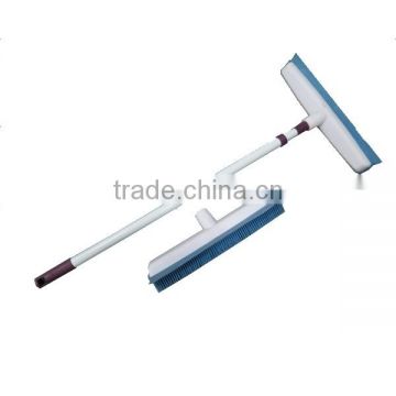 Telescopic handle floor rubber squeegee broom brush