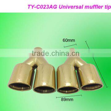High Quality Auto Part Stainless Steel 304 Universal Double Exhaust Tip photo-2