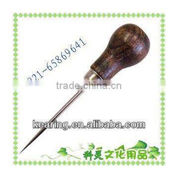 KEARING Sewing Wood tool handles,Hole maker Wood hand awl,Handicraft Stanley awl,Patchwork Stanley awl# HA6535