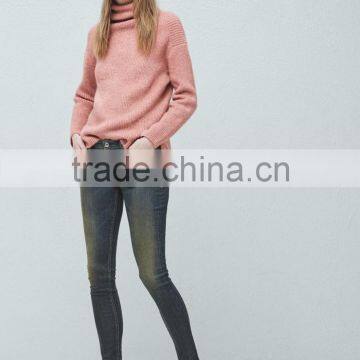 Autumn girls fashion style cheap jeans wholesale china