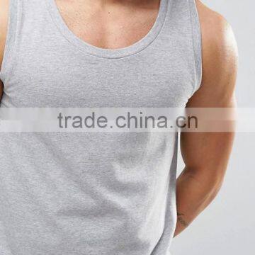 Xinlan High Quality Competitive Summer Cool Custom Grey Gym Wear Comfortable Cotton Spandex Fashion Men's Sexy Sport Tank Tops photo-3