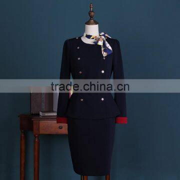 Ladies Traditional Black Colours Airline Polit Uniform photo-5