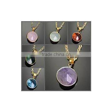 Multi-coloured Druzy Latest Design Stone Necklace, Semi Precious Stone Jewelry photo-6